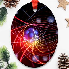 Physics Quantum Physics Particles Oval Ornament (Two Sides)