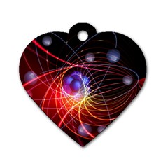 Physics Quantum Physics Particles Dog Tag Heart (one Side) by Sapixe