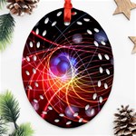 Physics Quantum Physics Particles Oval Filigree Ornament (Two Sides) Front