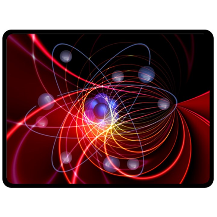 Physics Quantum Physics Particles Double Sided Fleece Blanket (Large) 