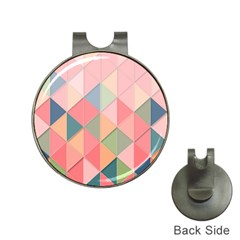 Background Geometric Triangle Hat Clips With Golf Markers by Sapixe