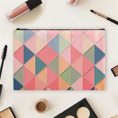 Background Geometric Triangle Cosmetic Bag (large) by Sapixe