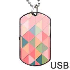 Background Geometric Triangle Dog Tag Usb Flash (one Side) by Sapixe