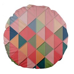 Background Geometric Triangle Large 18  Premium Round Cushions by Sapixe