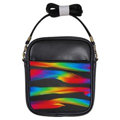 Colorful Background Girls Sling Bag by Sapixe