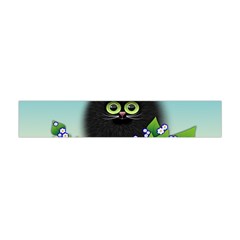 Kitten Black Furry Illustration Flano Scarf (mini) by Sapixe