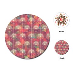 Colorful Background Abstract Playing Cards (round) by Sapixe