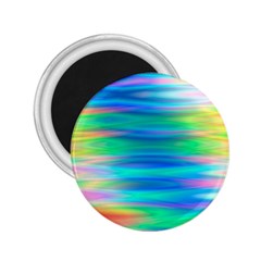 Wave Rainbow Bright Texture 2 25  Magnets by Sapixe