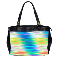 Wave Rainbow Bright Texture Oversize Office Handbag (2 Sides) by Sapixe