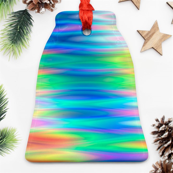 Wave Rainbow Bright Texture Ornament (Bell)