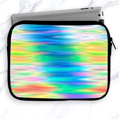 Wave Rainbow Bright Texture Apple Ipad 2/3/4 Zipper Cases by Sapixe