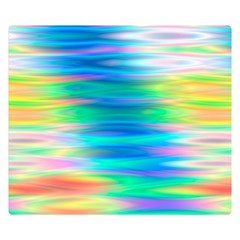 Wave Rainbow Bright Texture Double Sided Flano Blanket (small)  by Sapixe