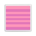 Pink Stripes Striped Design Pattern Memory Card Reader (Square) Front