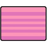 Pink Stripes Striped Design Pattern Double Sided Fleece Blanket (Large)  80 x60  Blanket Front