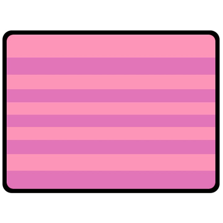 Pink Stripes Striped Design Pattern Double Sided Fleece Blanket (Large) 