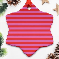 Stripes Striped Design Pattern Snowflake Ornament (two Sides)