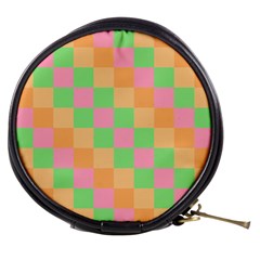 Checkerboard Pastel Squares Mini Makeup Bag by Sapixe