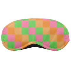 Checkerboard Pastel Squares Sleeping Mask by Sapixe