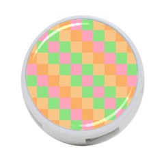 Checkerboard Pastel Squares 4-port Usb Hub (one Side) by Sapixe