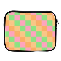 Checkerboard Pastel Squares Apple Ipad 2/3/4 Zipper Cases by Sapixe