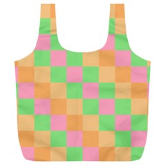 Checkerboard Pastel Squares Full Print Recycle Bag (xl) by Sapixe