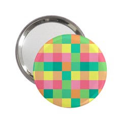 Checkerboard Pastel Squares 2 25  Handbag Mirrors by Sapixe