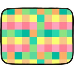 Checkerboard Pastel Squares Double Sided Fleece Blanket (mini)  by Sapixe