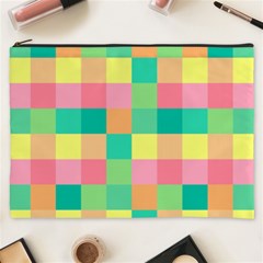 Checkerboard Pastel Squares Cosmetic Bag (xxxl) by Sapixe