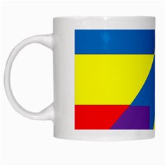 Colorful Red Yellow Blue Purple White Mugs by Sapixe