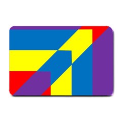 Colorful Red Yellow Blue Purple Small Doormat  by Sapixe