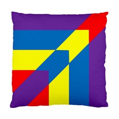 Colorful Red Yellow Blue Purple Standard Cushion Case (one Side) by Sapixe