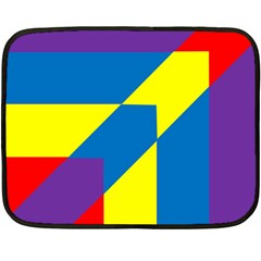 Colorful Red Yellow Blue Purple Double Sided Fleece Blanket (mini)  by Sapixe