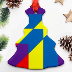 Colorful Red Yellow Blue Purple Ornament (christmas Tree) 