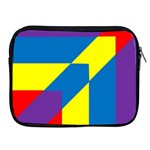 Colorful Red Yellow Blue Purple Apple iPad 2/3/4 Zipper Cases Front