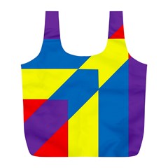 Colorful Red Yellow Blue Purple Full Print Recycle Bag (l) by Sapixe