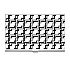 Pattern Monochrome Repeat Business Card Holder by Sapixe