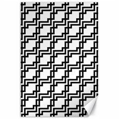 Pattern Monochrome Repeat Canvas 20  X 30  by Sapixe