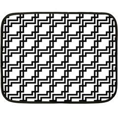 Pattern Monochrome Repeat Double Sided Fleece Blanket (mini)  by Sapixe