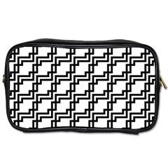 Pattern Monochrome Repeat Toiletries Bag (one Side) by Sapixe