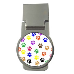 Pawprints Paw Prints Paw Animal Money Clips (round)  by Sapixe