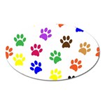 Pawprints Paw Prints Paw Animal Oval Magnet Front