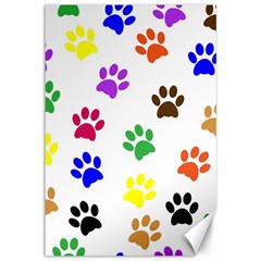 Pawprints Paw Prints Paw Animal Canvas 12  X 18  by Sapixe