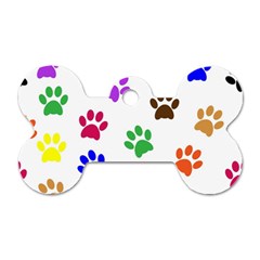 Pawprints Paw Prints Paw Animal Dog Tag Bone (one Side) by Sapixe