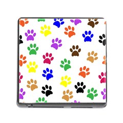 Pawprints Paw Prints Paw Animal Memory Card Reader (square 5 Slot) by Sapixe