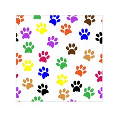 Pawprints Paw Prints Paw Animal Small Satin Scarf (square) by Sapixe