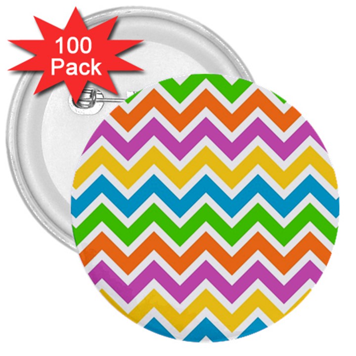 Chevron Pattern Design Texture 3  Buttons (100 pack) 