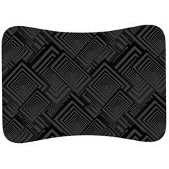 Diagonal Square Black Background Velour Seat Head Rest Cushion by Sapixe