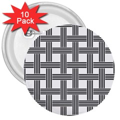 Seamless Stripe Pattern Lines 3  Buttons (10 Pack)  by Sapixe