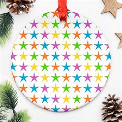 Star Pattern Design Decoration Ornament (Round)