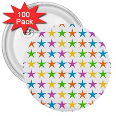 Star Pattern Design Decoration 3  Buttons (100 Pack)  by Sapixe